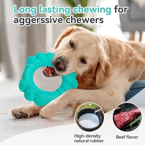 Indestructible Dog Chew Ring Toys for Aggressive Chewers Dog Toys Pet Clever