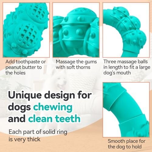 Indestructible Dog Chew Ring Toys for Aggressive Chewers Dog Toys Pet Clever