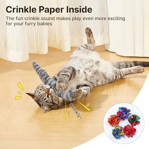Interactive Indoor Kitten Kicker for Kitty Exercise 9.8 Inches Cat Toys Pet Clever
