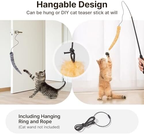 Interactive Indoor Kitten Kicker for Kitty Exercise 9.8 Inches Cat Toys Pet Clever