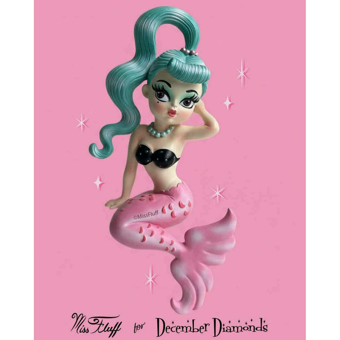 Isla 5.5" Teal Hair Baby Doll Mermaid Ornament