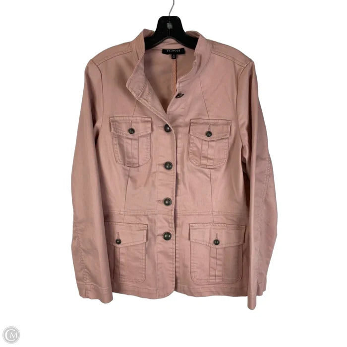 Jacket Denim By Talbots In Pink, Size: M