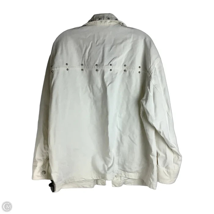 Jacket Denim By Universal Thread In White Denim, Size: S (oversized)