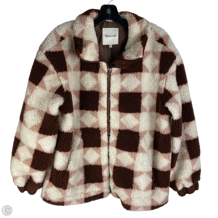Jacket Faux Fur & Sherpa By Madewell In Pink & White, Size: M