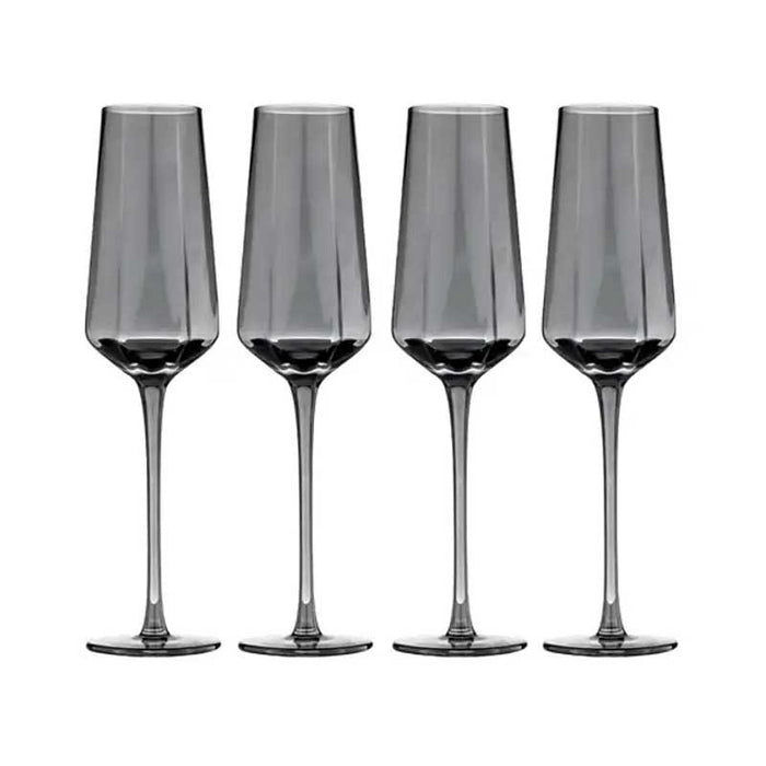 Ladelle Jaxon Charcoal Champagne Glass Set (4pc) | Koop.co.nz