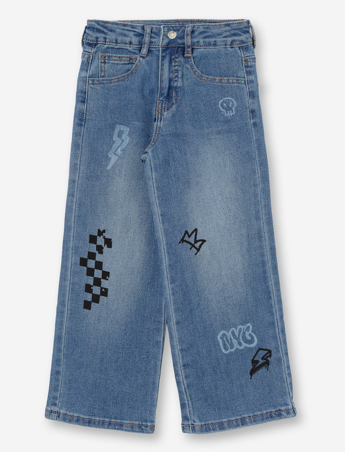 Jean à jambe droite en denim pour garçon