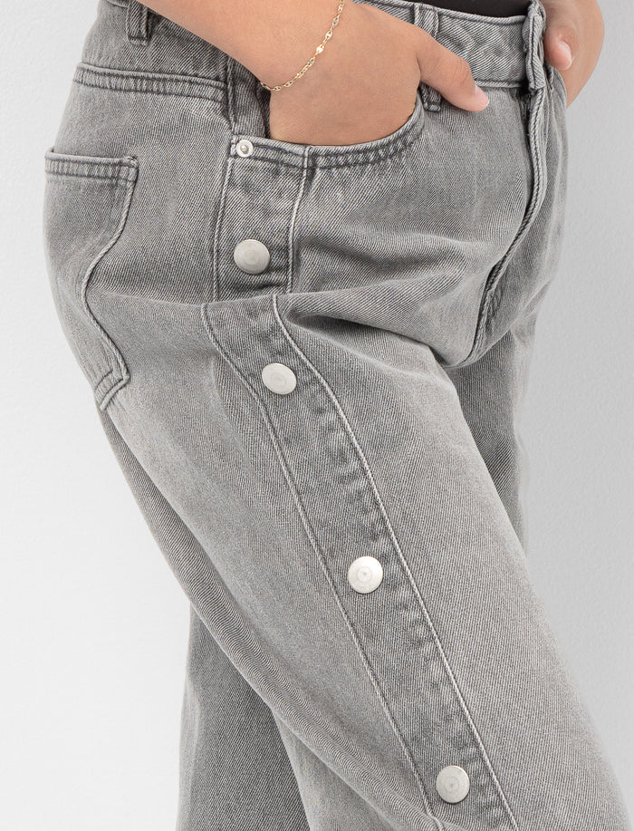 Jean à jambe large en denim pour fille