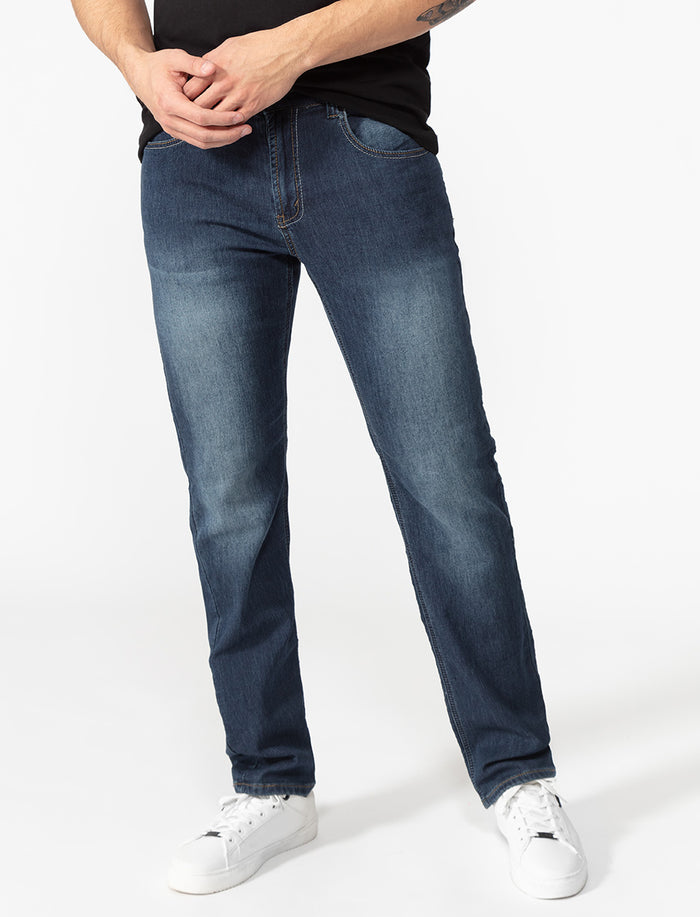 Jean à taille régulière et jambe droite