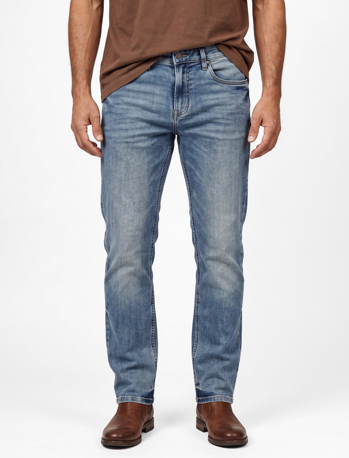 Jean en denim délavé pour homme