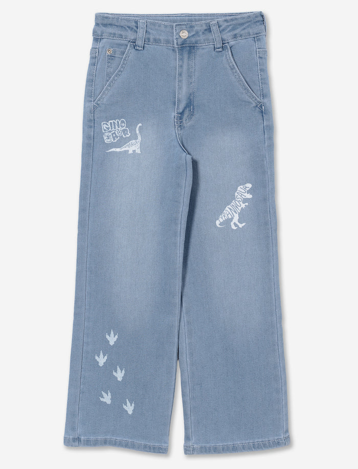 Jean imprimé à taille régulière