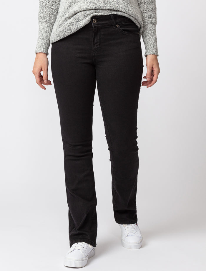 Jean semi-évasé à taille régulière