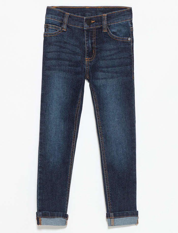 Jean skinny à revers - petit garçon
