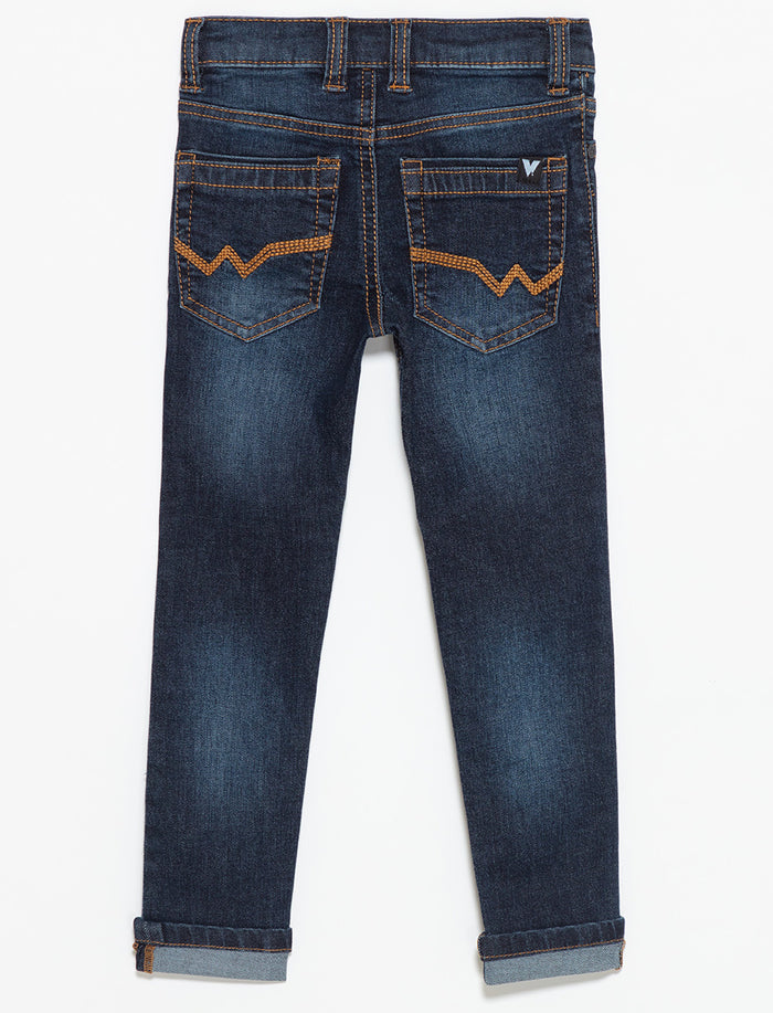 Jean skinny à revers - petit garçon