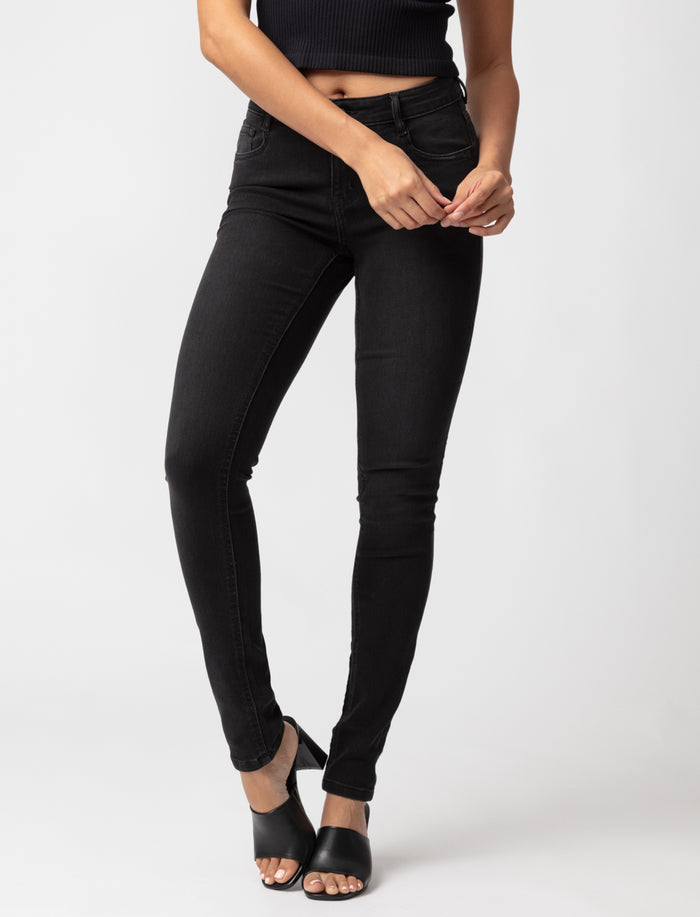 Jean skinny à taille régulière