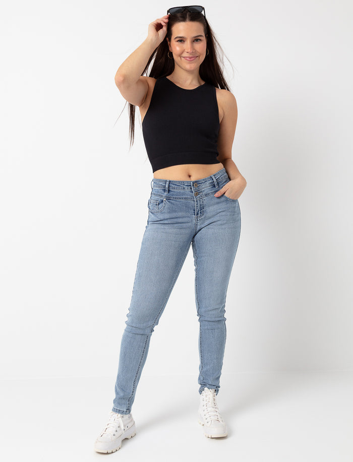 Jean skinny à taille régulière