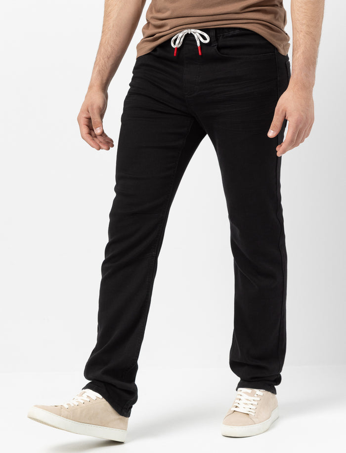 Jean super extensible à taille élastique