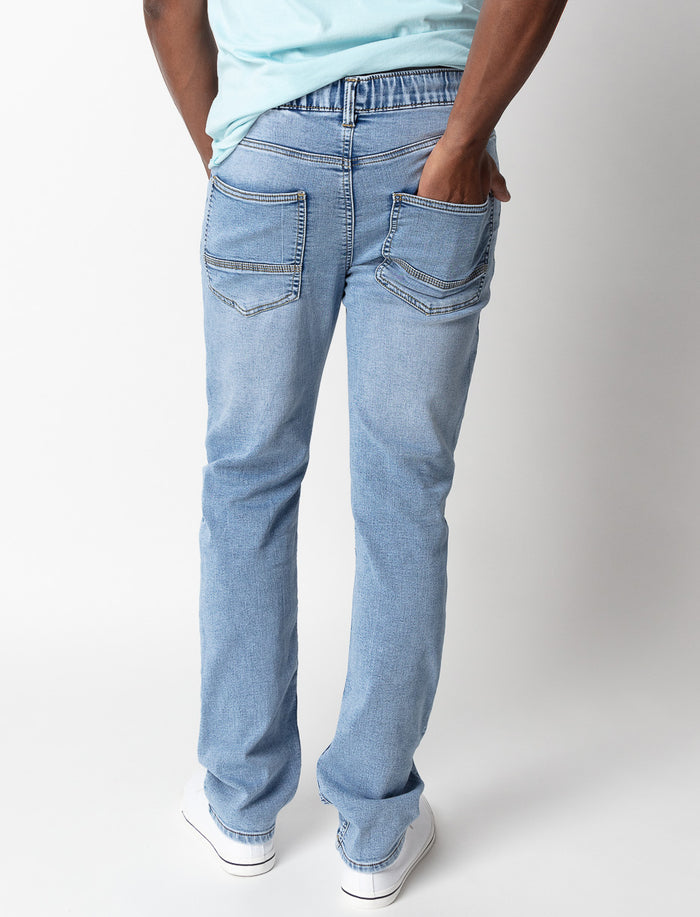 Jean super extensible à taille élastique