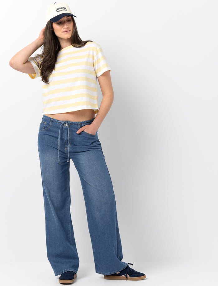 Jeans à jambe large