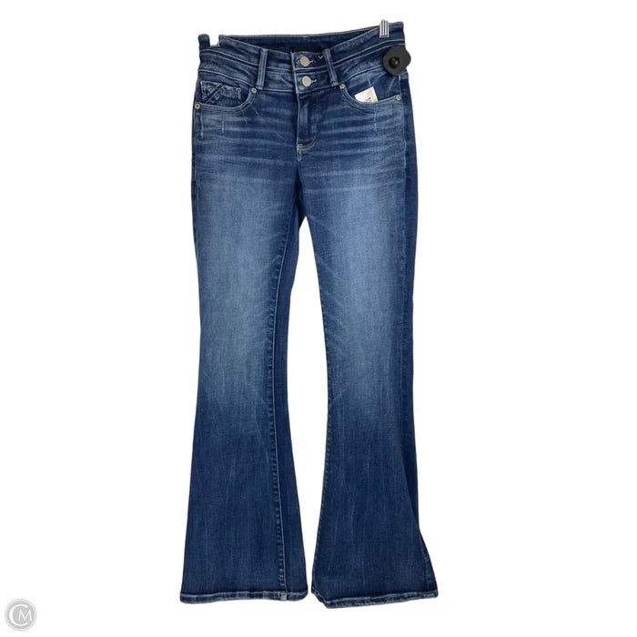 Jeans Flared By Buckle Black In Blue Denim, Size: 2