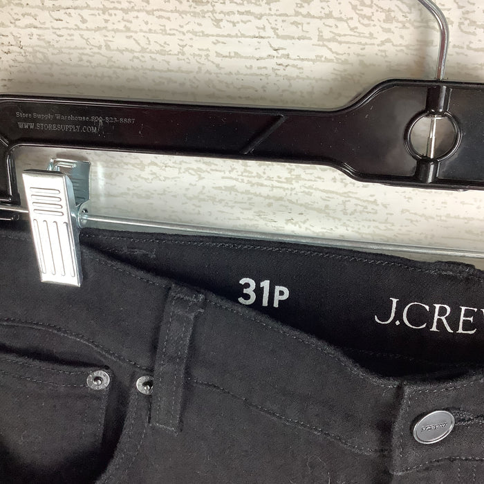 Jeans Wide Leg By J. Crew In Black Denim, Size: 12 (31 Petite)