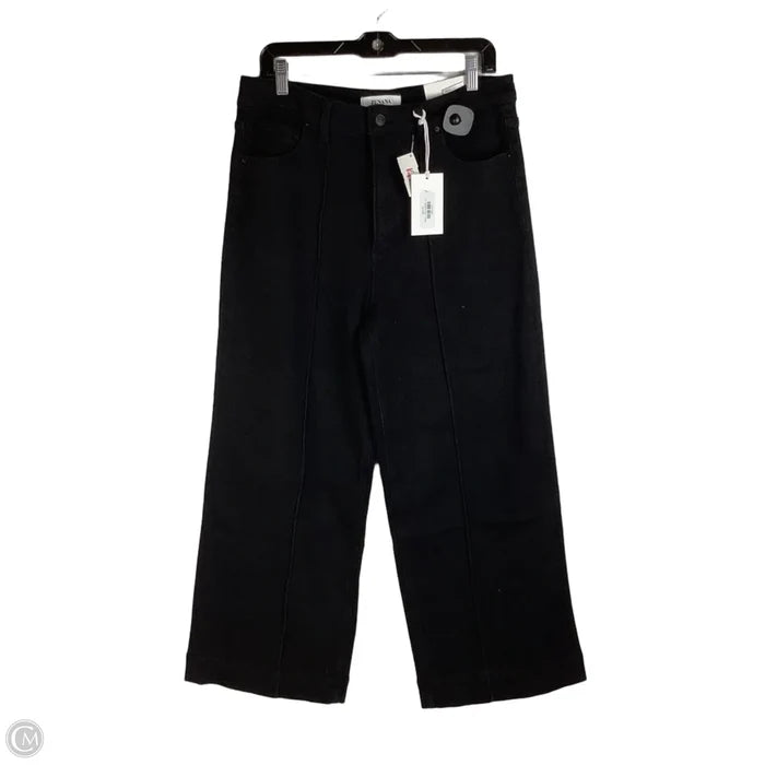 Jeans Wide Leg By Zenana In Black Denim, Size: 12 (31)