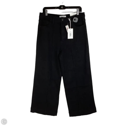 Jeans Wide Leg By Zenana In Black Denim, Size: 12 (31)
