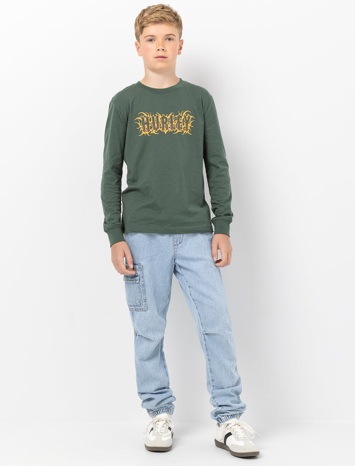 Jogger cargo en denim pour ado garçon