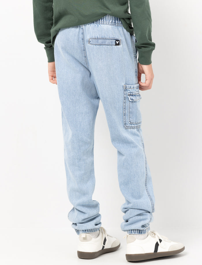 Jogger cargo en denim pour ado garçon