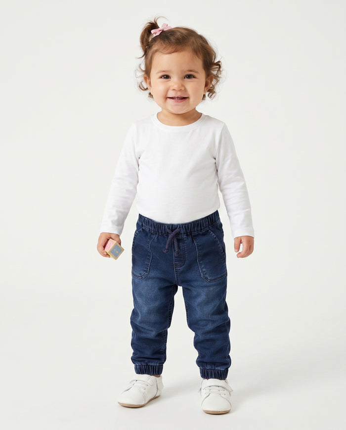 Jogger en denim extensible
