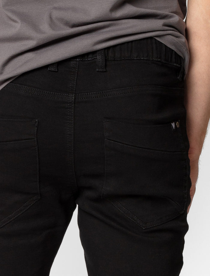 Jogger en denim extensible
