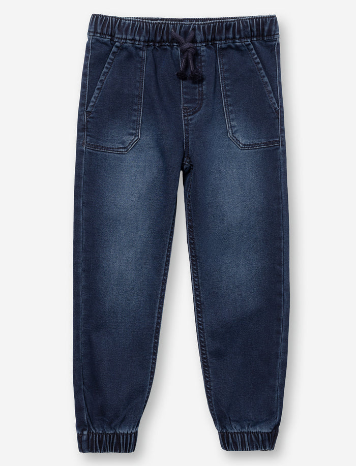 Jogger en denim extensible