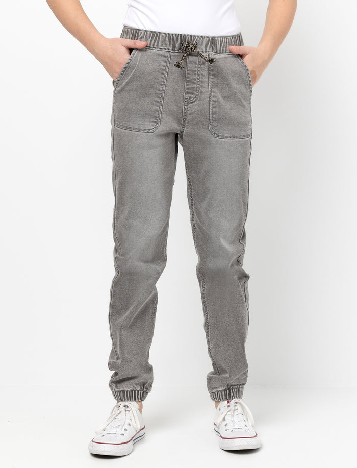 Jogger en denim extensible
