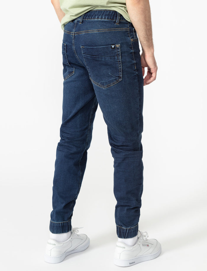 Jogger en denim extensible