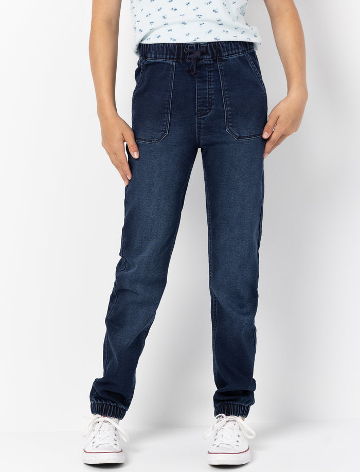Jogger en denim extensible