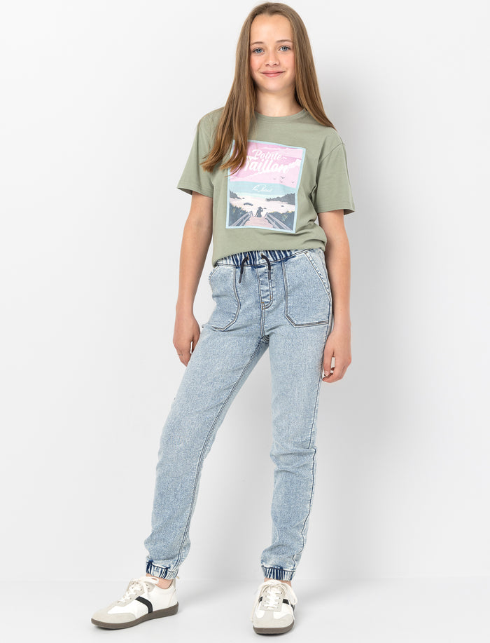 Jogger en denim pour ado fille