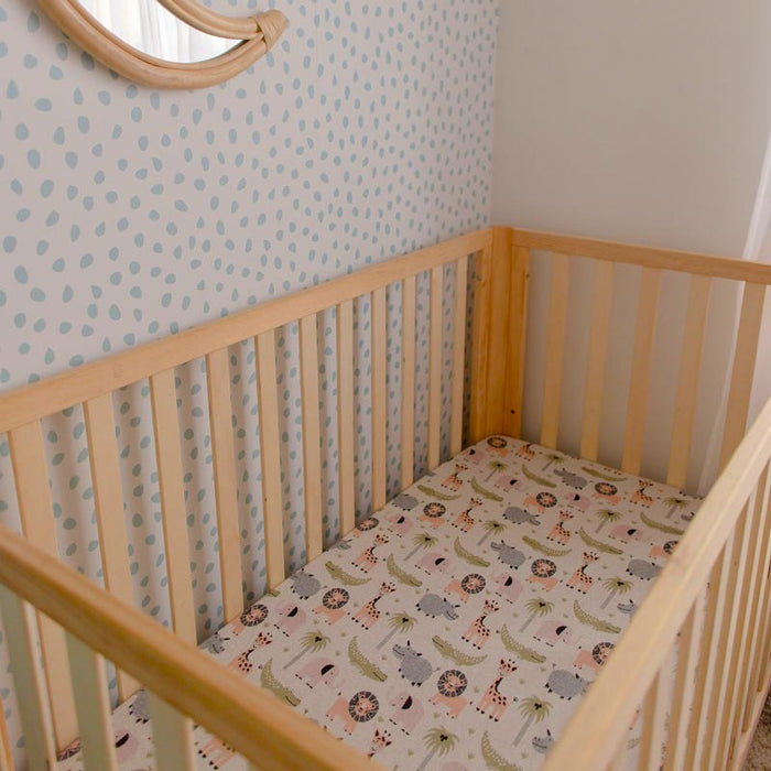 Di Lusso Living Jungle Safari Fitted Cot Sheet | Koop.co.nz