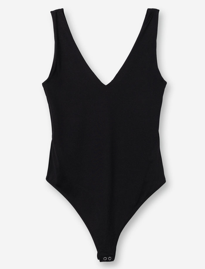 Justaucorps à col en V