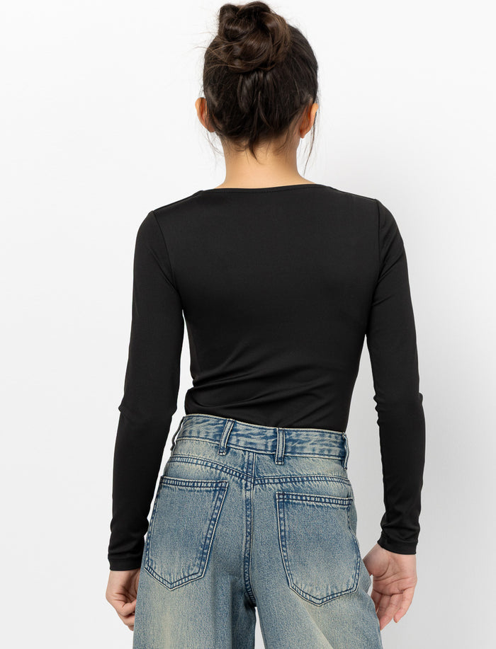 Justaucorps à encolure carrée pour ado fille