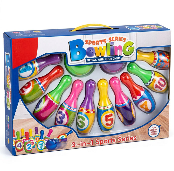 Kids Bowling Set – 10 Numbered Pins & Ball (Ages 3+)
