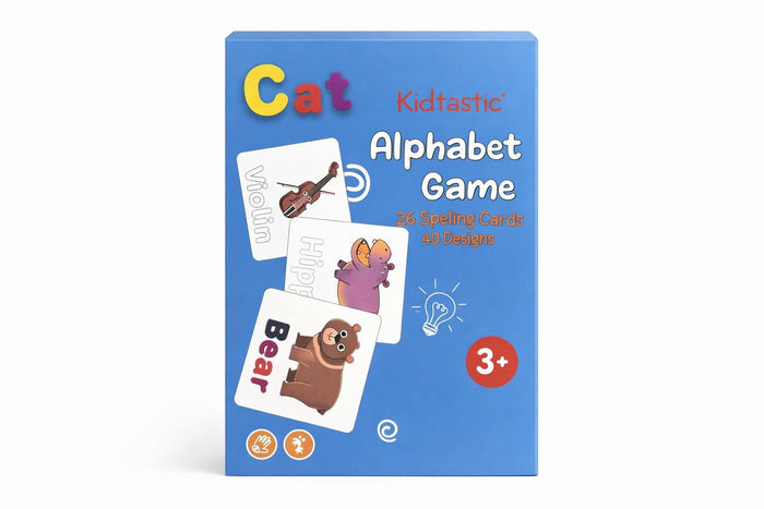 Kidtastic Alphabet Spelling Cards Game – 26 Letters (Ages 3+)