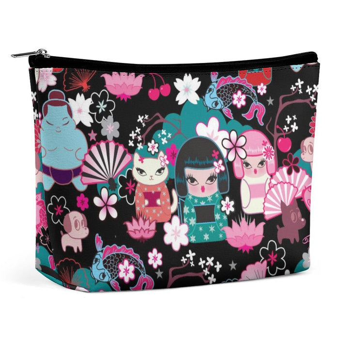 Kimono Cuties on Black • Cosmetic Bag