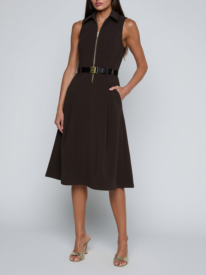 L'Agence Kylo Belted Shirt Dress