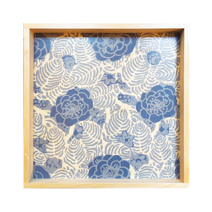 LAMOU Baltic Birch Printed Serving Tray - Light Blue/Blue Lavender