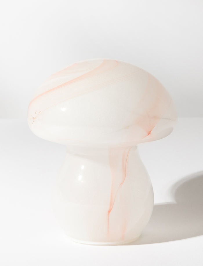 Lampe champignon LED en verre