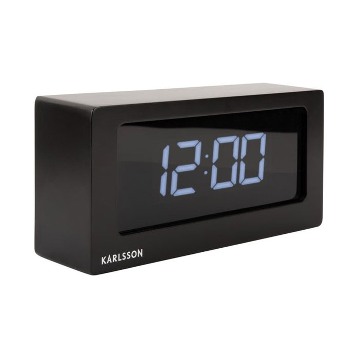 Karlsson Large Boxed LED Table / Alarm Clock (USB) - Black | Koop.co.nz