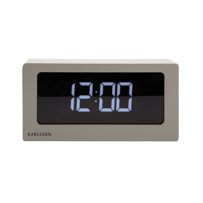 Karlsson Large Boxed LED Table / Alarm Clock (USB) - Warm Grey | Koop.co.nz