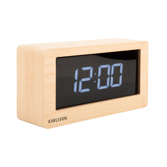 Karlsson Large Boxed LED Table Clock (USB) - Light Wood | Koop.co.nz