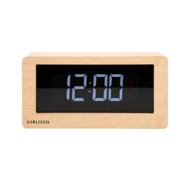 Karlsson Large Boxed LED Table Clock (USB) - Light Wood | Koop.co.nz