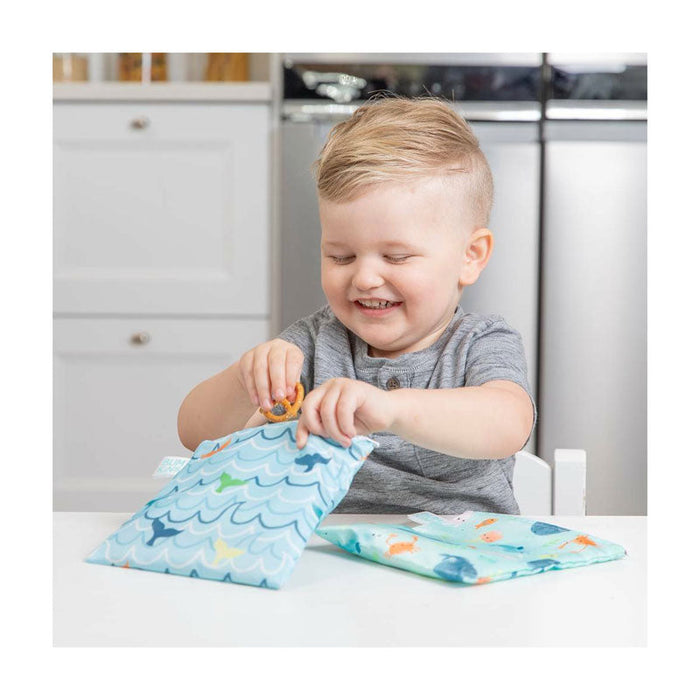 Bumkins Large Snack Bag 2pk - Rolling With The Waves | Koop.co.nz