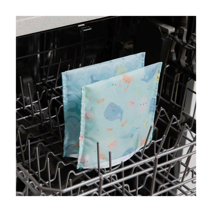 Bumkins Large Snack Bag 2pk - Rolling With The Waves | Koop.co.nz